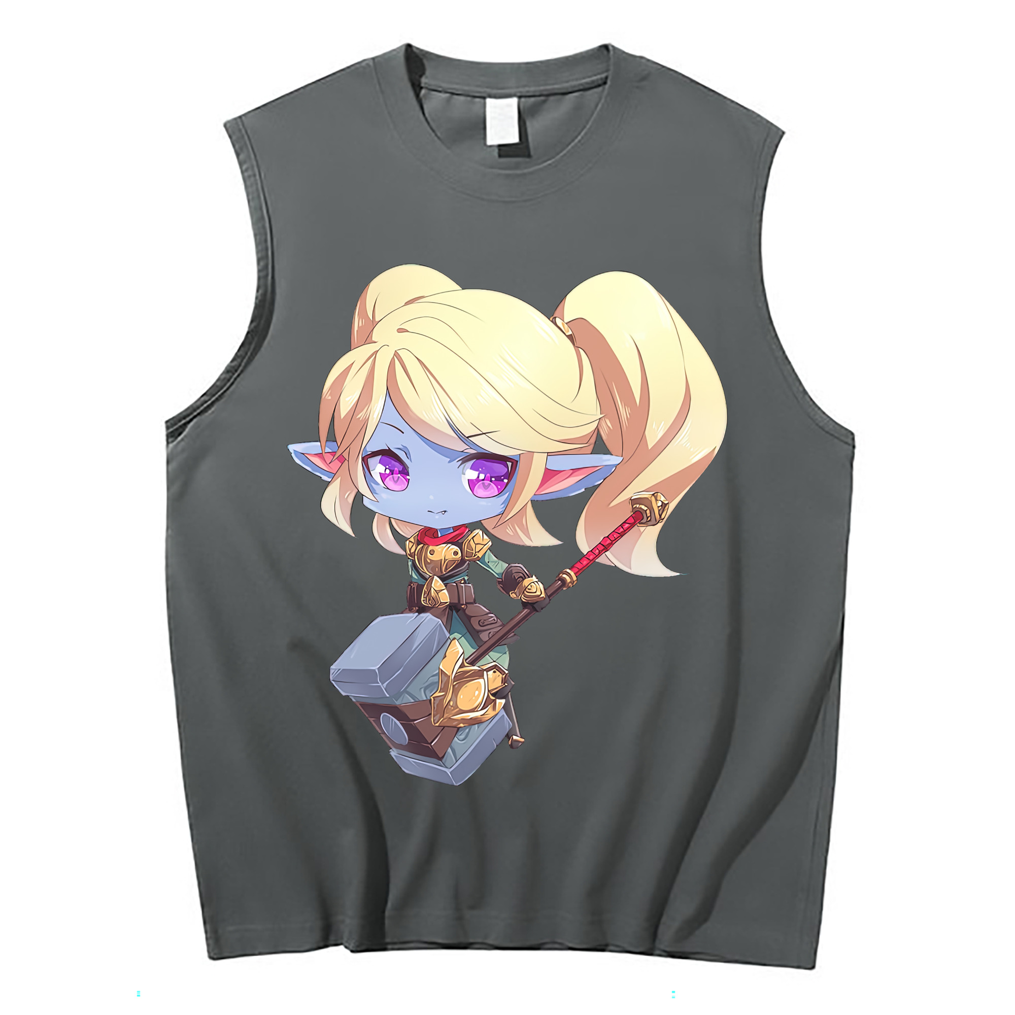 （画像用） リーグ・オブ・レジェンド League of Legends LOL コットン100％タンクトップ（フロントプリント）